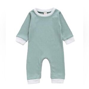 Mint Green Kids Footie Pajamas